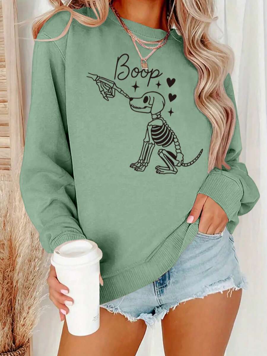 Winter Clothing Gift Ideas - Camisola com estampa de esqueleto de