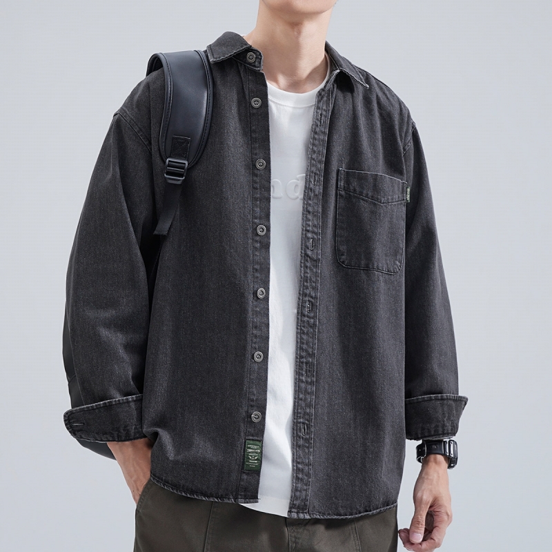 Winter Clothing Pk - Camisa jeans masculina manga longa 2025