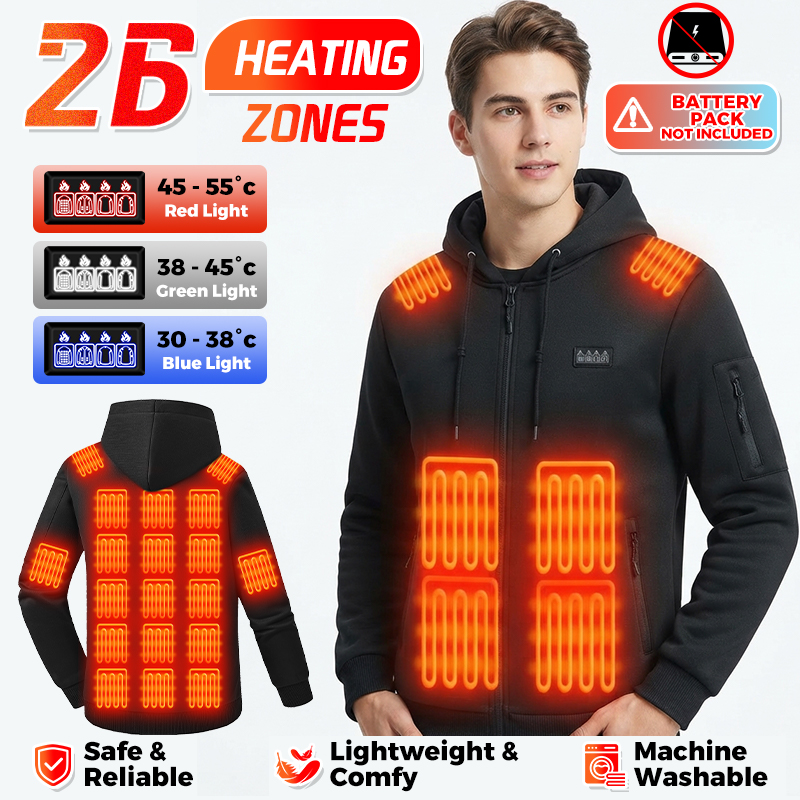 Winter Clothing Hiking - Casaco térmico com capuz e aquecimento,