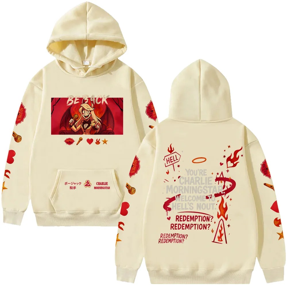 Hazbin hotel oversized unisex  - Winter Clothing Gift Ideas avaliação e preço