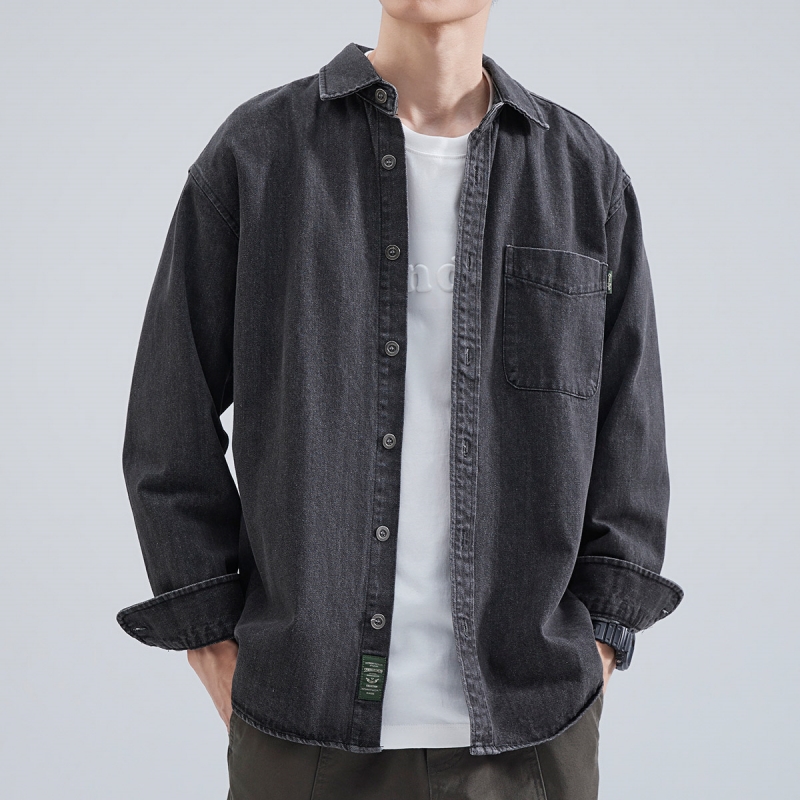 Camisa jeans masculina manga l - Winter Clothing Pk avaliação e preço