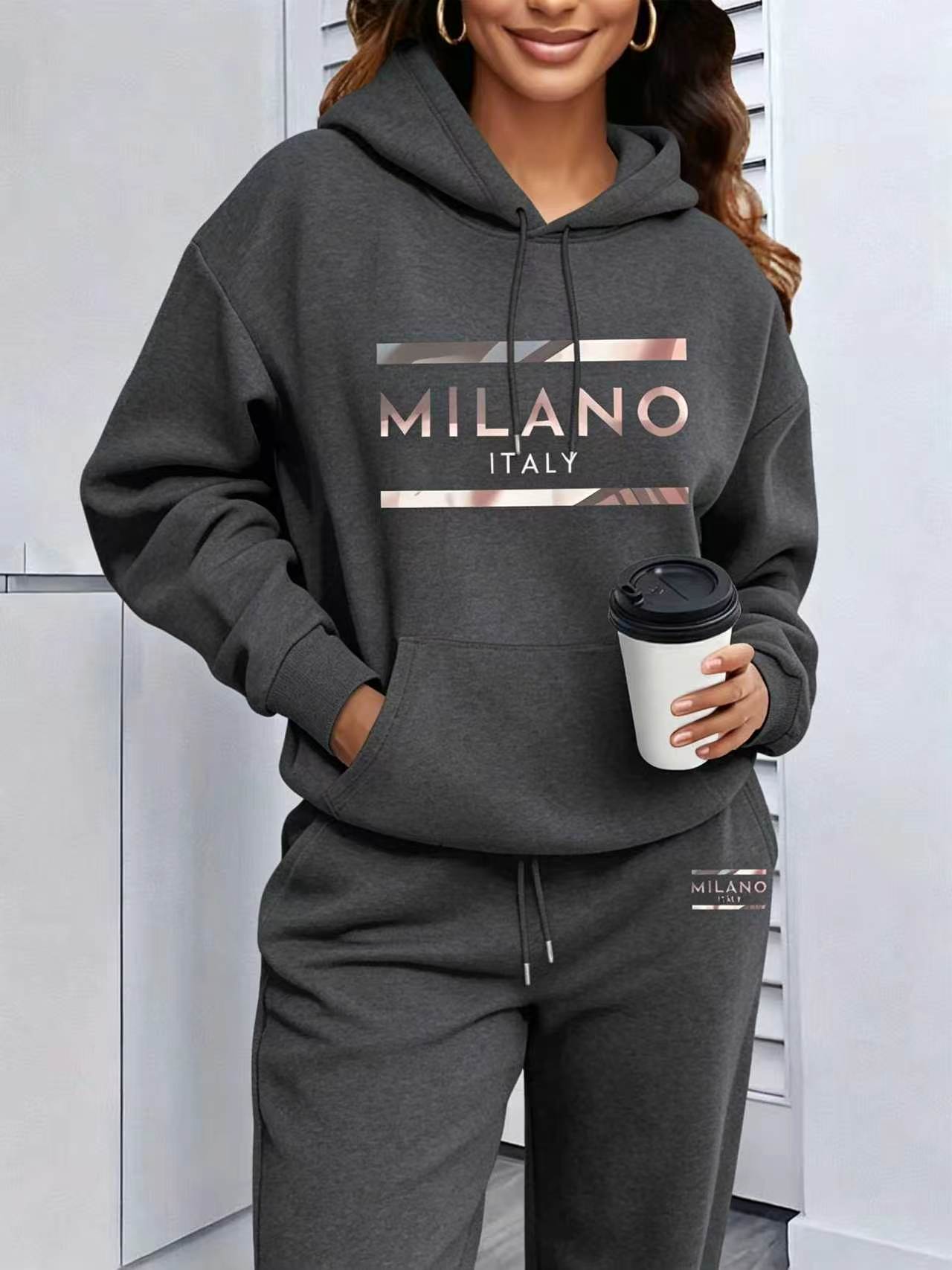 Conjunto de Moletom Feminino c - Winter Clothing For Women avaliação e preço