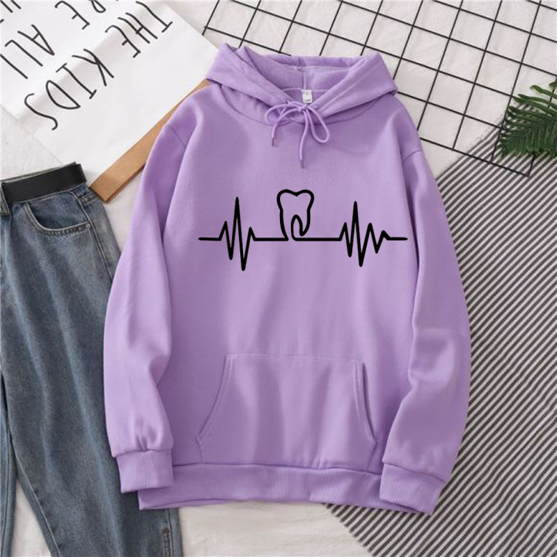 Heatbeat Hoodie Graphic Tooth  - Winter Clothing Drawing avaliação e preço