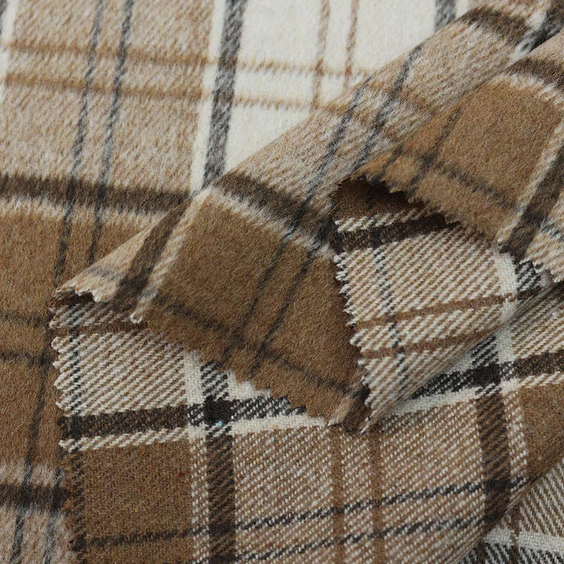 Tecido Xadrez Vintage de Lã Ma - Winter Clothing For Women avaliação e preço