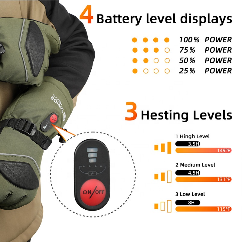 Luvas de esqui elétricas 3m, v - Heated Gloves Electric avaliação e preço