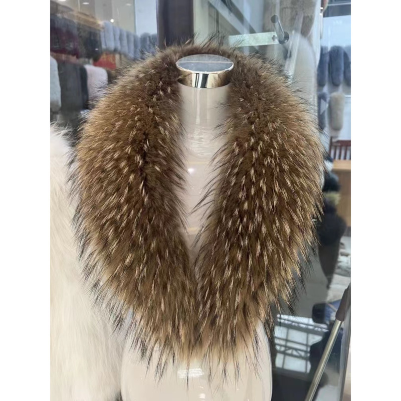 Gola de pele de guaxinim femin - Winter Clothing Pk avaliação e preço